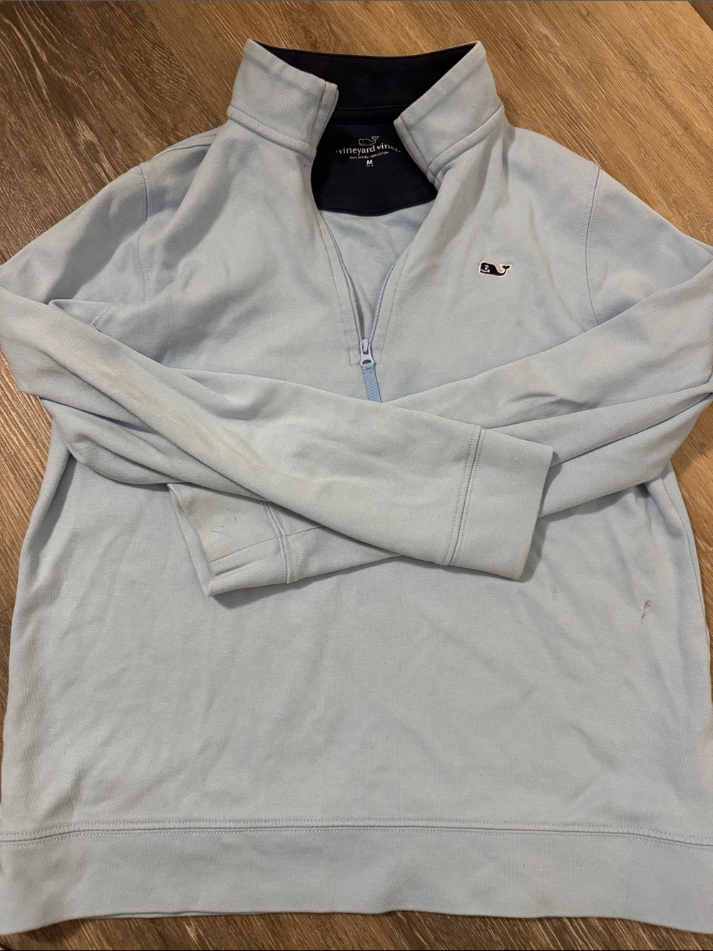 Vineyard Vines Light Blue Quarter-Zip Pullover